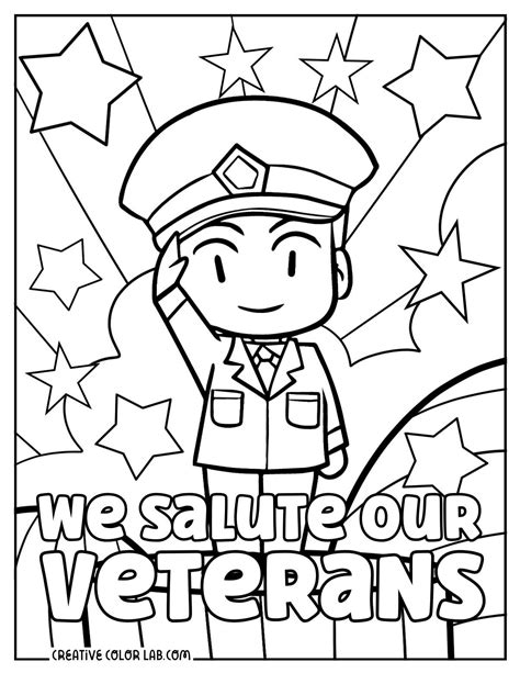 Types of Free Printable Veterans Day Coloring Pages For Elementary Students Available