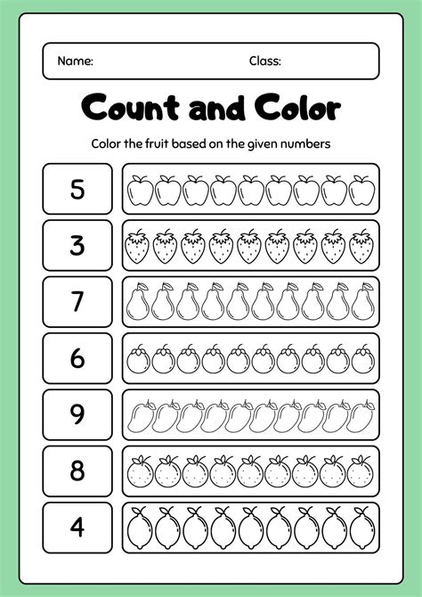 Types of Kindergarten Worksheets