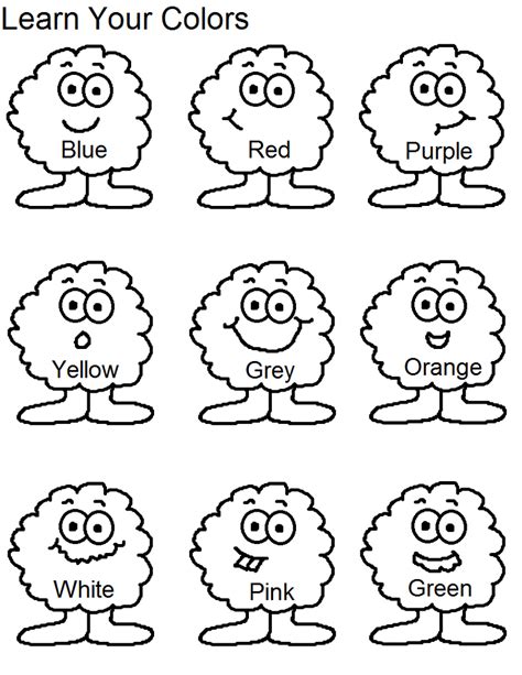 Types of Learning Coloring Pages For 4 Year Olds