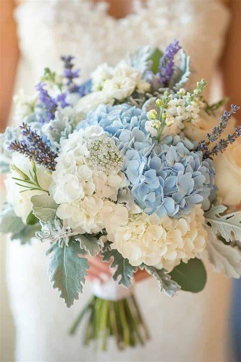 Types of Light Blue Hydrangea Bouquets