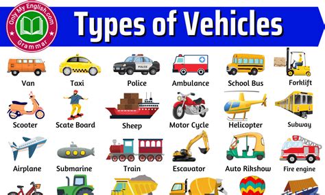 Types of Vehicles Available for Your Journey