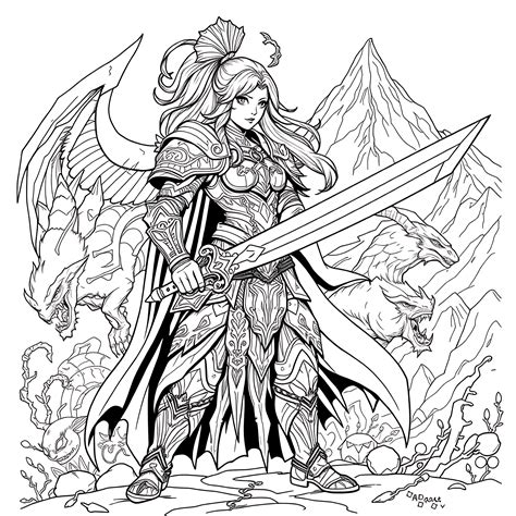 Types of Warrior Coloring Pages You Can Find