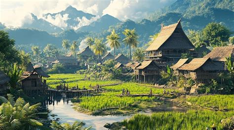 Typical Sumatran village