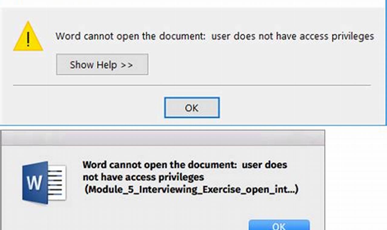 Użytkownik Nie Ma Uprawnień Dostępu Dokument Word Mac