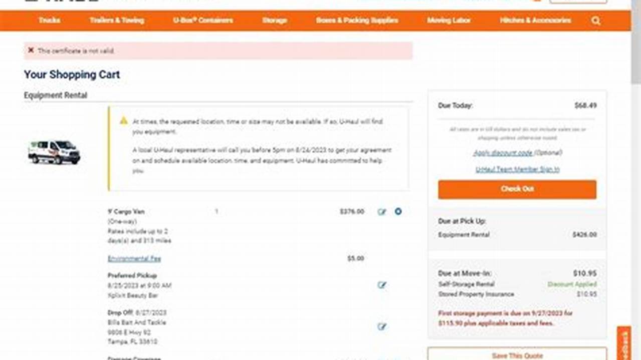 U-Haul Discount Code 2024