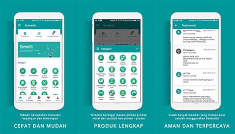 UI aplikasi isi pulsa android Indonesia