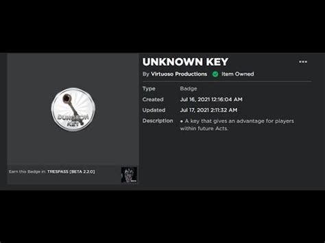 UNKNOWN KEY - Roblox