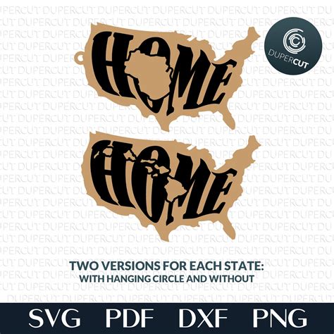 Download US States - Home Sticker Svg Bundle Cut Files