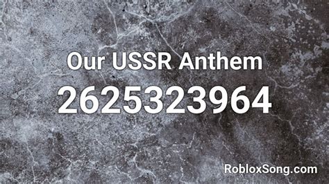 USSR anthem Roblox ID - Roblox Music Code - YouTube