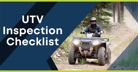 UTV Tour Checklist