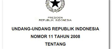 UU no 11 tahun 2008