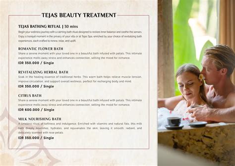 Ubud Spa Treatment Menu