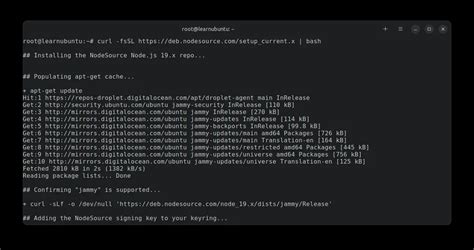 Screenshot of Ubuntu Software Center showing Node.js package