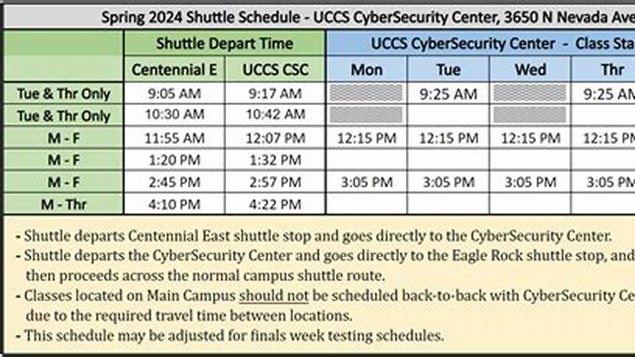 Uccs Spring 2024 Schedule