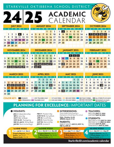 Academic calendars 2024/25 UK free printable Excel templates