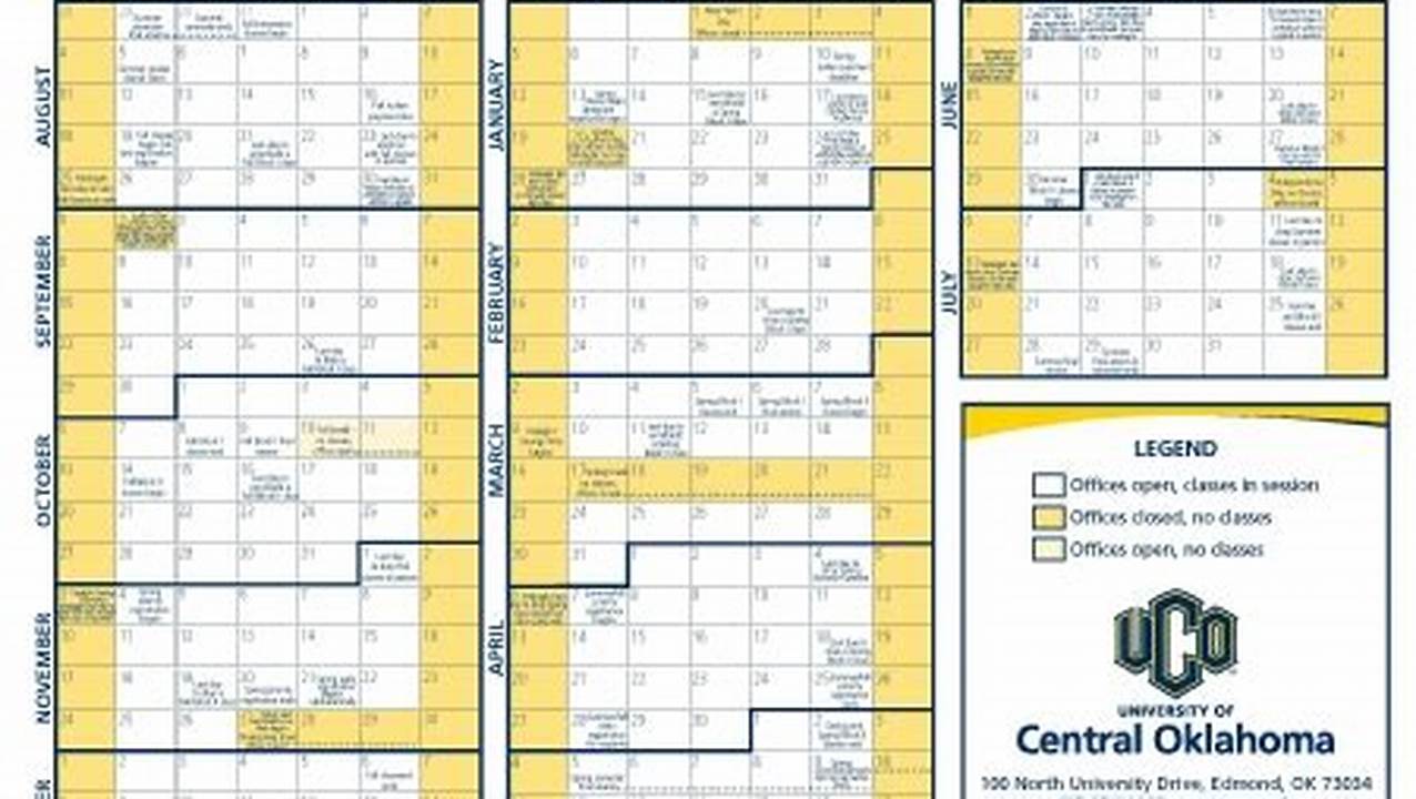 Uco Calendar Spring 2024