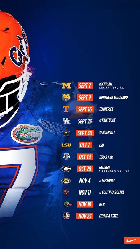 2017 Florida Gators Football Schedule Release on Behance