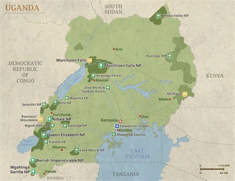 Uganda Safari Map