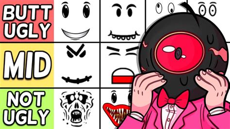 Ugly Roblox Face Tier List - YouTube