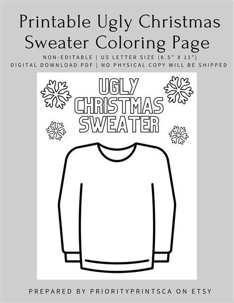 Ugly Sweater Color Page