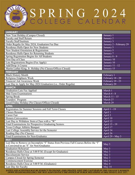 Uhlc Spring 2024 Calendar