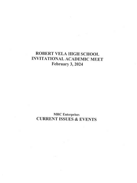 Uil Current Events Book 2017-2024