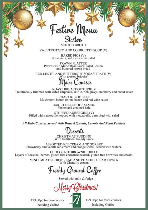 Uk Christmas Dinner Menu