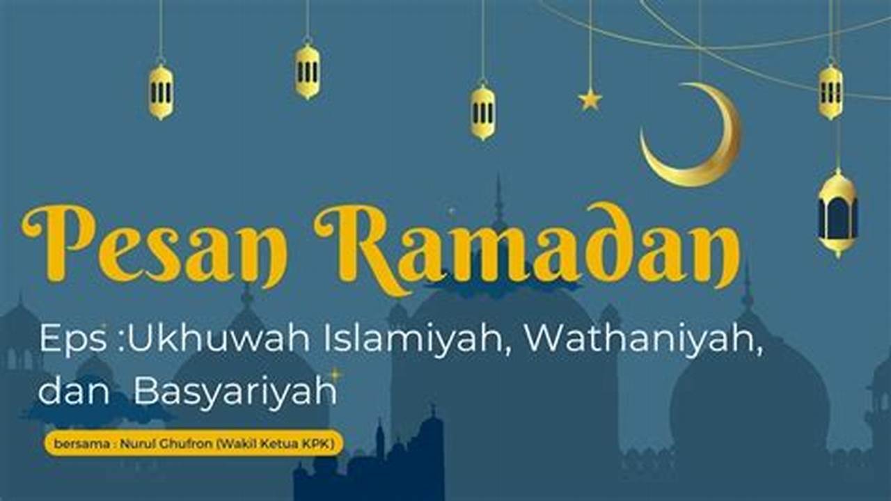 Ukhuwah, Ramadhan