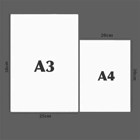 Ukuran Kertas A3 dan A4