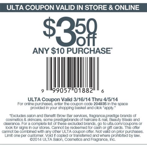 Get $3.50 Off on Ulta Purchases of $10!