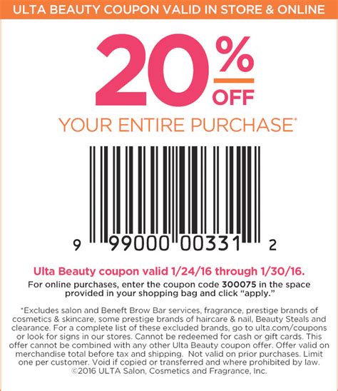 Ulta Coupons Printable