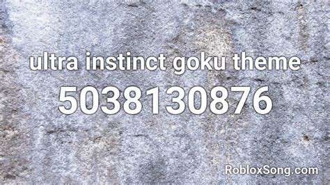 Ultra instinct Theme Roblox ID