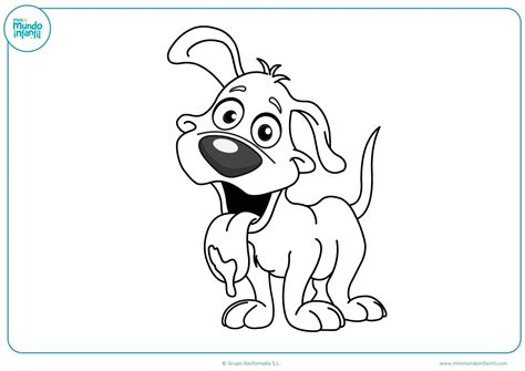 Un Perro Para Colorear Perro fácil de colorear - Perros - Just Color Niños : Dibujos para colorear  para niños