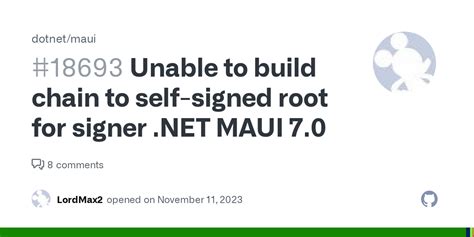 Unable To Build Chain To Self-Signed Root For Signer