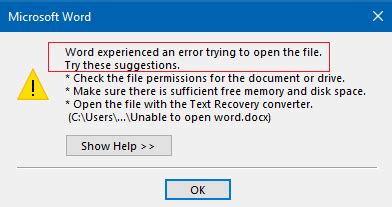 Unable to Open File Funny