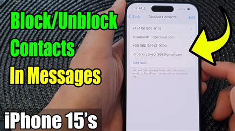 Unblock a Contact in Messages