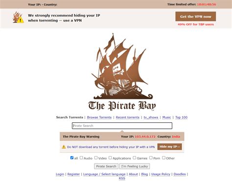 Pirate Bay Proxy List [Updated] 50 Mirror/ Proxy Sites to Unblock