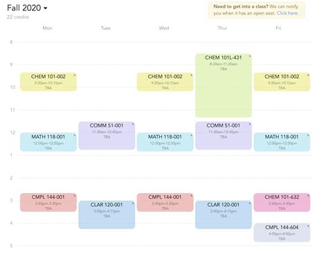 Unc Fall 2024 Class Schedule