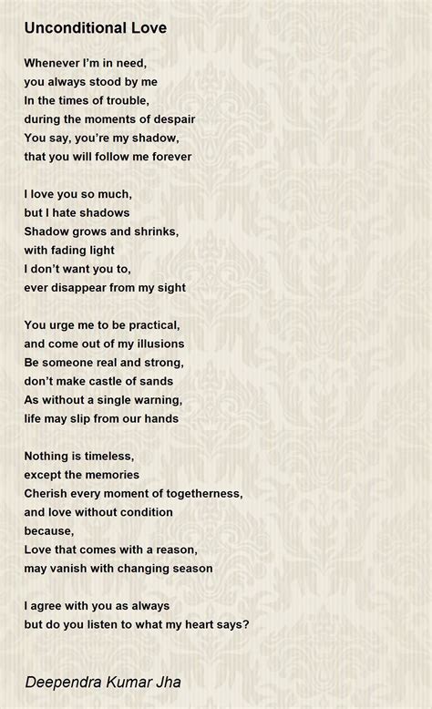 Unconditional Love Poem For Her