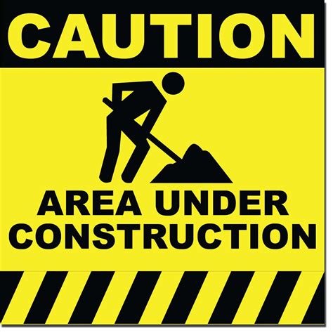 Under Construction Printable Sign