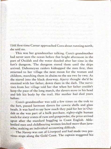 Underground Railroad Chapter 1 Summary