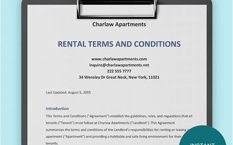 Understanding The Rental Terms And Conditions