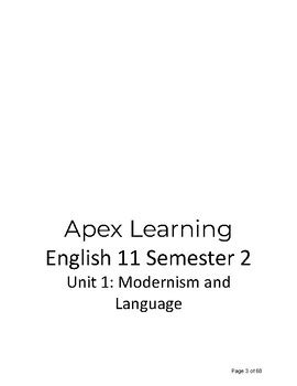 Understanding Apex Learning English 11