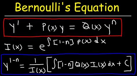 Understanding Bernoulli's Equation In Differential Equations