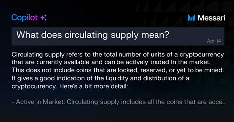 Understanding Circulating Supply