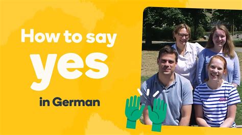 Understanding How To You Say Yes In German Safely