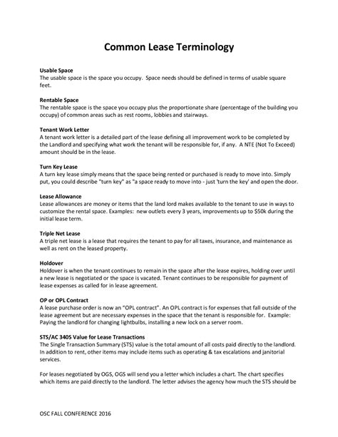 Understanding Lease Terminology The Core Variables