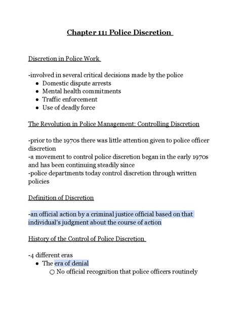 Understanding Police Discretion