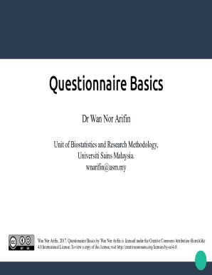 Understanding Questionnaire Basics