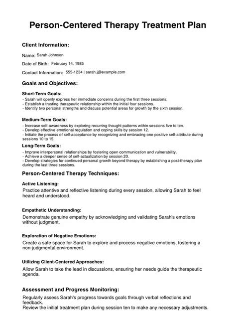 Understanding Therapy Treatment Plans